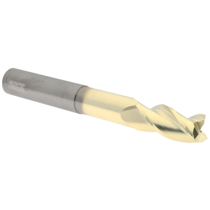 3/4" 3-Flute Solid Carbide Square End Mill, ZrN - Accupro 319912