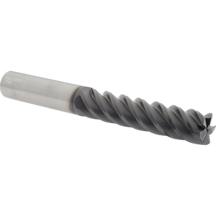 3/4" 5-Flute Solid Carbide Corner Radius End Mill, AlTiN - SGS 32571