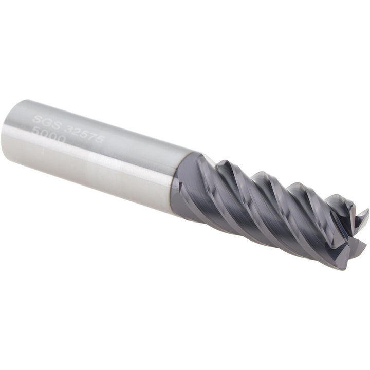 1/2" 5-Flute Solid Carbide Corner Radius End Mill, AlTiN - SGS 32575
