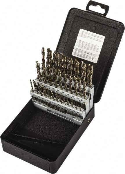 Cobalt Jobber Length Drill Bit, Gold Finish, 135° point - Precision Twist Drill 5995670