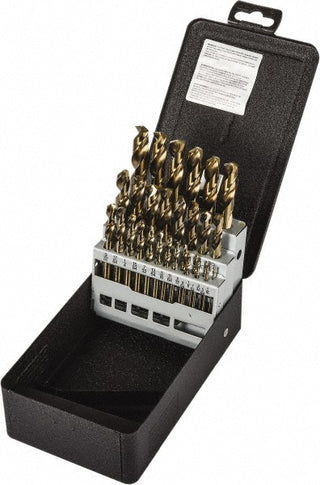 Cobalt Screw Machine Length Drill Bit, Gold Finish, 135° point - Precision Twist Drill 5995616