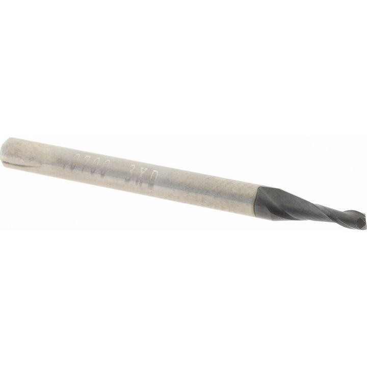 0.0700" 2-Flute Solid Carbide Square End Mill, AlTiN - Accupro 14796925