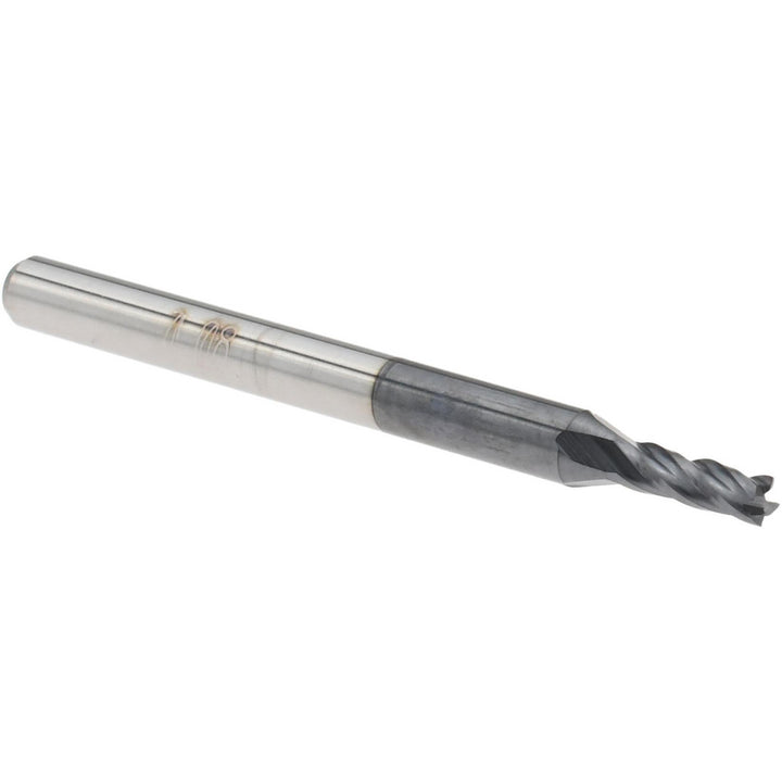 0.0800" 4-Flute Solid Carbide Square End Mill, AlTiN - Accupro 14796976
