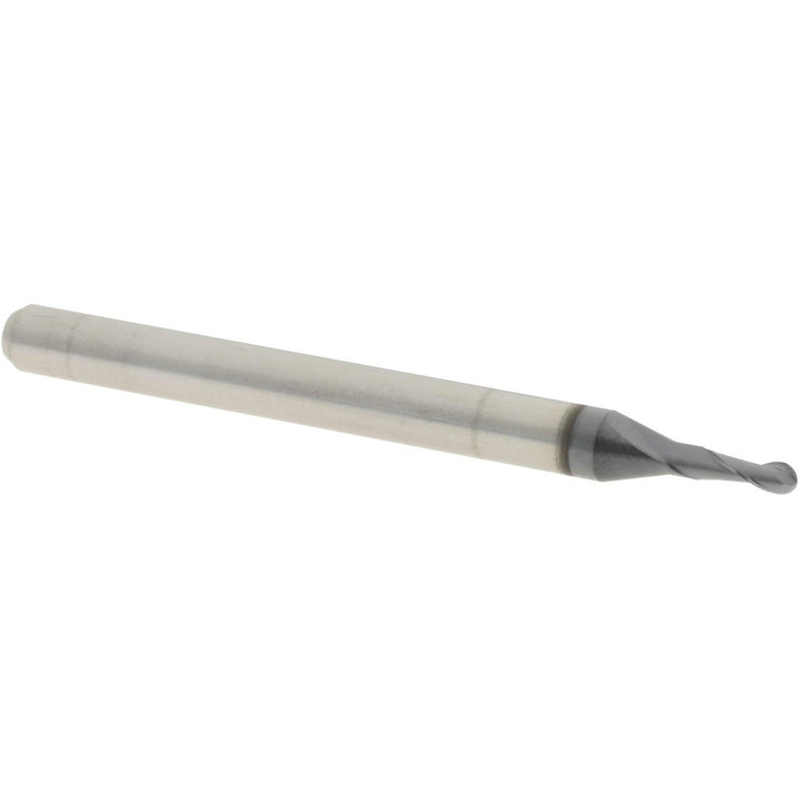 0.0550" 2-Flute Solid Carbide Ball End Mill, AlTiN - Accupro 14797389