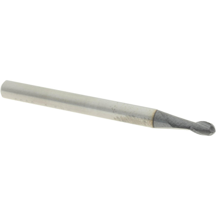 0.0900" 2-Flute Solid Carbide Ball End Mill, AlTiN - Accupro 14797418