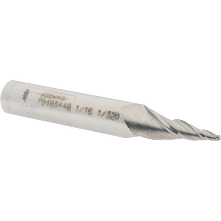 3-Flute Solid Carbide Tapered End Mill - Accupro 12177666