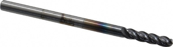 1/8" 4-Flute Solid Carbide Ball End Mill, AlTiN - Kennametal 4067292