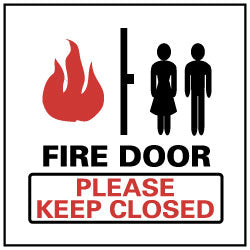 Fire Door - Please Keep Closed Sign - AccuformNMC S39AP