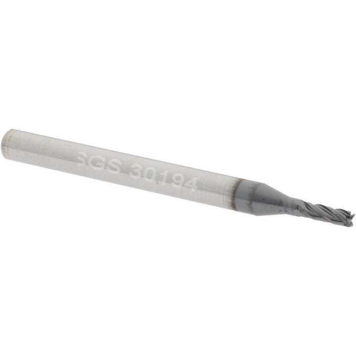 1/16" 4-Flute Solid Carbide Square End Mill, AlTiN - SGS 30194