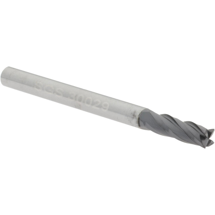 1/8" 4-Flute Solid Carbide Square End Mill, AlTiN - SGS 30029