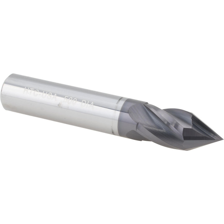 1/2" 4-Flute Solid Carbide Drill Mill End Mill, AlTiN - Harvey Tool 15432-C3