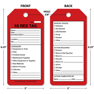5S Red Tag Tag - AccuformNMC TAR162