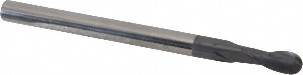 1/4" 2-Flute Solid Carbide Ball End Mill, AlTiN - SGS 32202