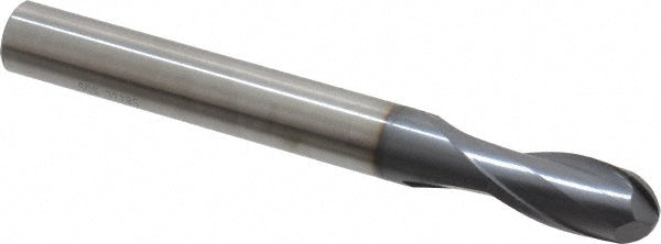 1/2" 2-Flute Solid Carbide Ball End Mill, AlTiN - SGS 32205