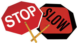 STOP/SLOW Sign - AccuformNMC PS1