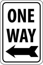 ONE WAY Sign - AccuformNMC TM115J
