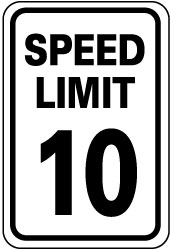 SPEED LIMIT 10 Sign - AccuformNMC TM18J