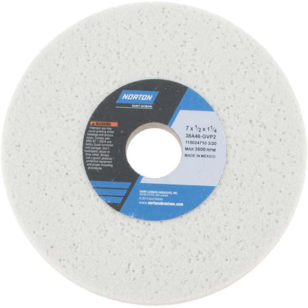 7 x 1/2" 46-Grit Aluminum Oxide Grinding & Cutoff Wheel - Norton 66252916222