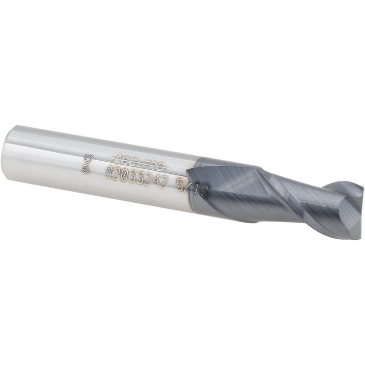 5/16" 2-Flute Solid Carbide Square End Mill, AlTiN - Accupro 12181646