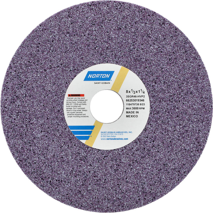 8 x 1/2" 46-Grit Ceramic Grinding & Cutoff Wheel - Norton 66253019346