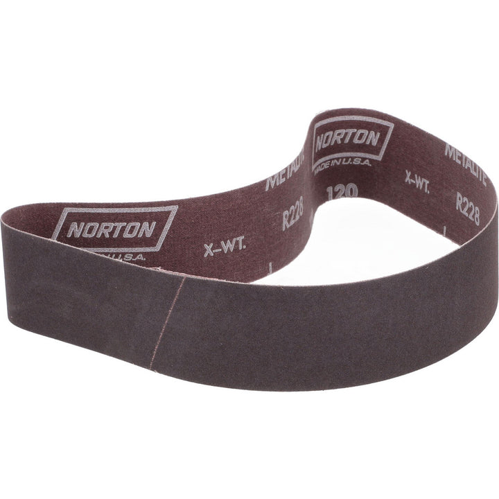 2 x 30" 120-Grit Aluminum Oxide Belt - Norton 78072762561