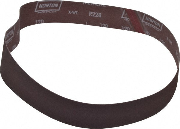 2 x 42" 120-Grit Aluminum Oxide Belt - Norton 78072765092
