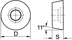 RPGB070200 Solid Carbide Insert, Grade KC730, TiN - Kennametal 1157540
