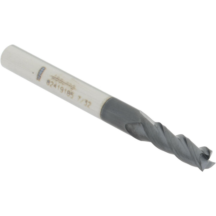 7/32" 3-Flute Solid Carbide Square End Mill, AlTiN - Accupro 12181943