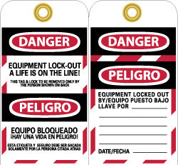 EQUIPMENT LOCK-OUT A LIFE IS ON THE LINE! THIS TAG & LOCK TO Tag - AccuformNMC SPLOTAG12