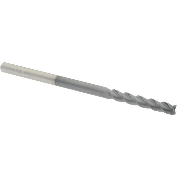 1/8" 3-Flute Solid Carbide Square End Mill, AlTiN - Accupro 12182207