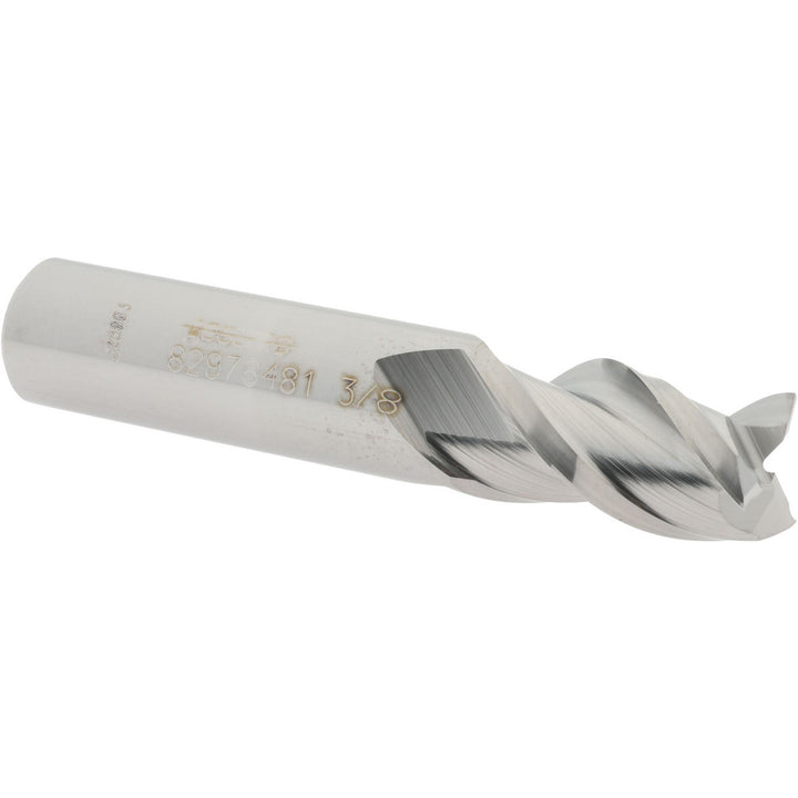 3/8" 3-Flute Solid Carbide Square End Mill - Accupro 12178600