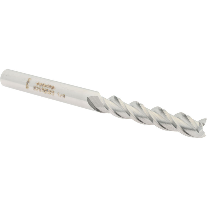 1/4" 3-Flute Solid Carbide Square End Mill - Accupro 12178589