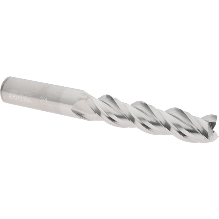 3/4" 3-Flute Solid Carbide Square End Mill - Accupro 12178620