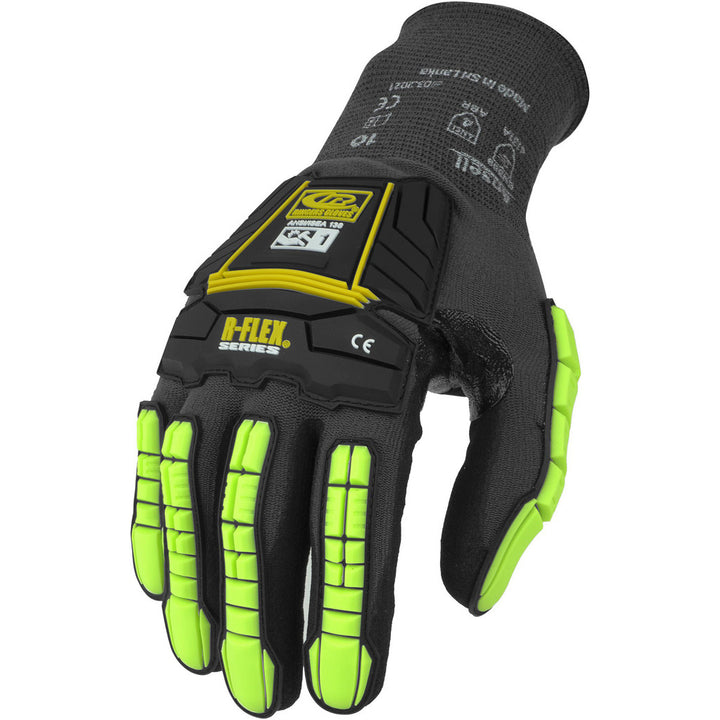 Black; Lime Green General Purpose Gloves - Ringers Gloves 840-10