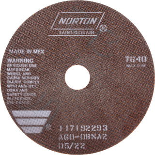 8" 60-Grit Aluminum Oxide Grinding & Cutoff Wheel - Norton 66253042980