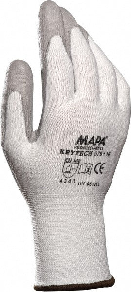 X-Large White; Gray Polyurethane Cut-Resistant Gloves - MAPA Professional 34584000