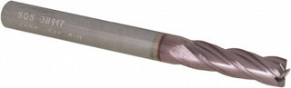 3/16" 4-Flute Solid Carbide Corner Radius End Mill, TiCN - SGS 38117