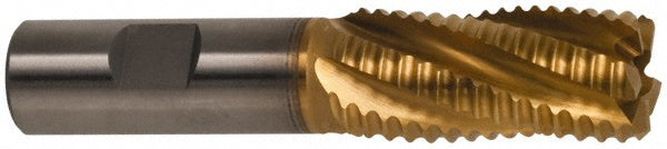 0.8750" 5-Flute Cobalt Single End Mill, TiN - Hertel 84213677