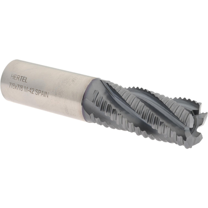 0.8750" 5-Flute Cobalt Single End Mill, TiCN - Hertel 84213768