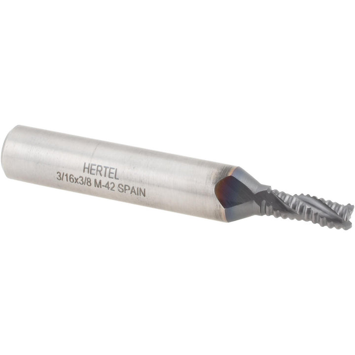 0.1875" 3-Flute Cobalt Roughing End Mill, TiCN - Hertel 84213842