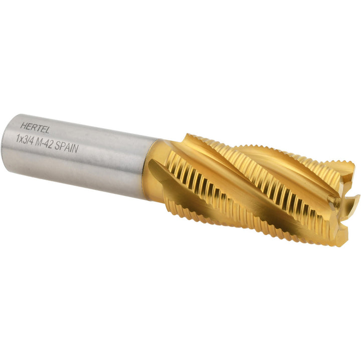 1" 5-Flute Cobalt Roughing End Mill, TiN - Hertel 84213974