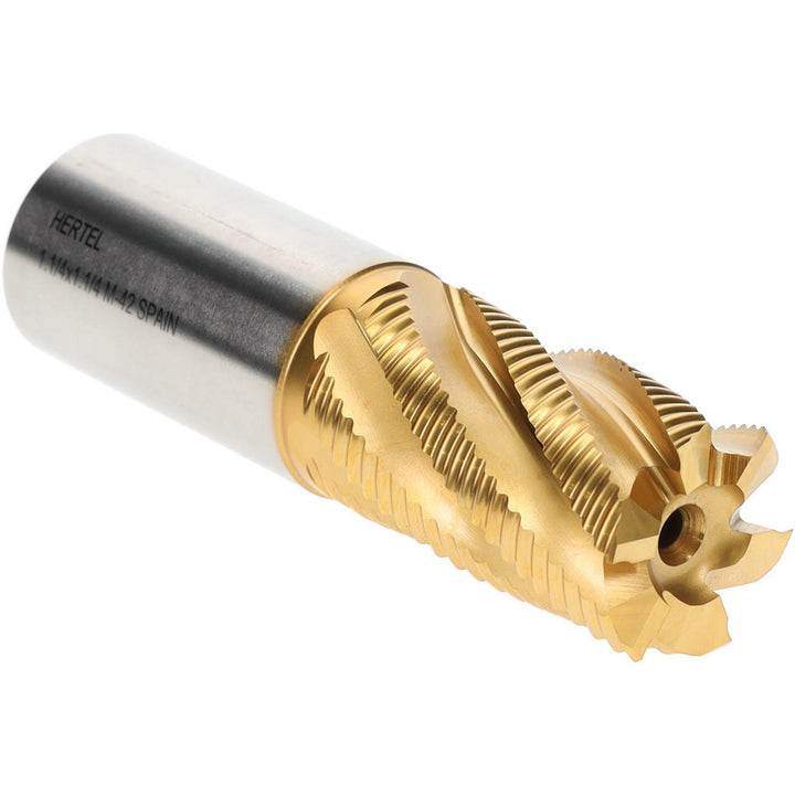 1.2500" 6-Flute Cobalt Single End Mill, TiN - Hertel 84213982