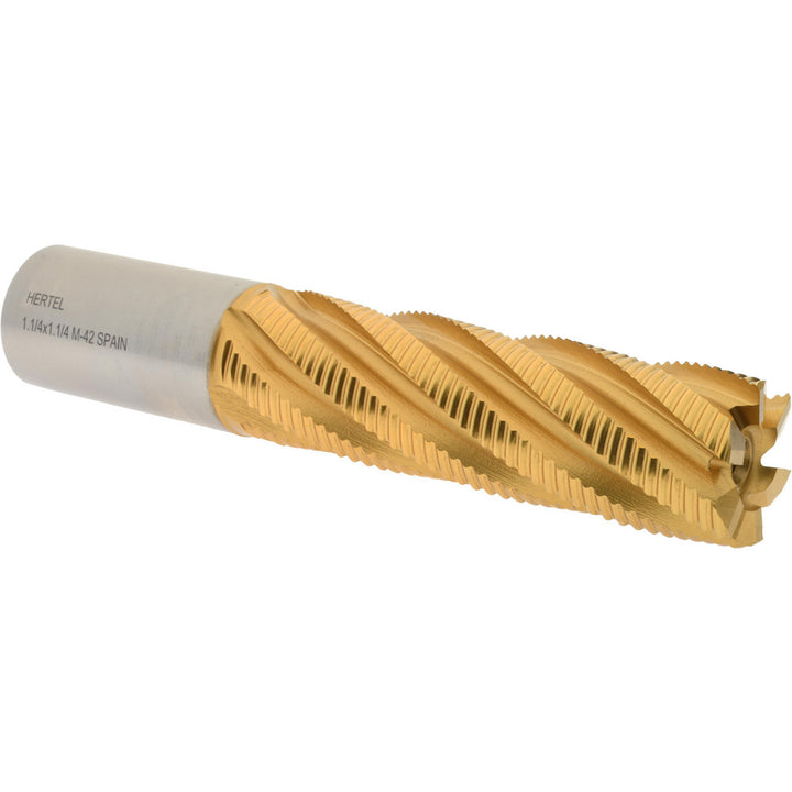 1.2500" 6-Flute Cobalt Single End Mill, TiN - Hertel 84214006
