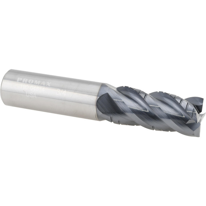 0.7500" 4-Flute Solid Carbide Square End Mill, AlTiN - ProMax 190-04814