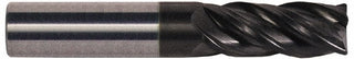 0.6299" 4-Flute Solid Carbide Corner Radius & Corner Chamfer End Mill, AlTiN - Accupro 95168758