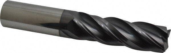 1" 4-Flute Solid Carbide Corner Radius & Corner Chamfer End Mill, AlTiN - Accupro 95168716