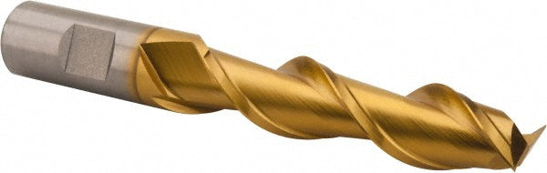 3/4" 2-Flute High Speed Steel Square End Mill, TiN - Hertel GH071048