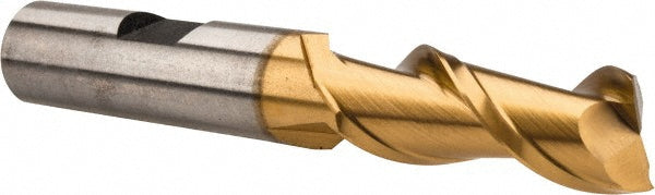 1/2" 2-Flute High Speed Steel Square End Mill, TiN - Hertel GH070032