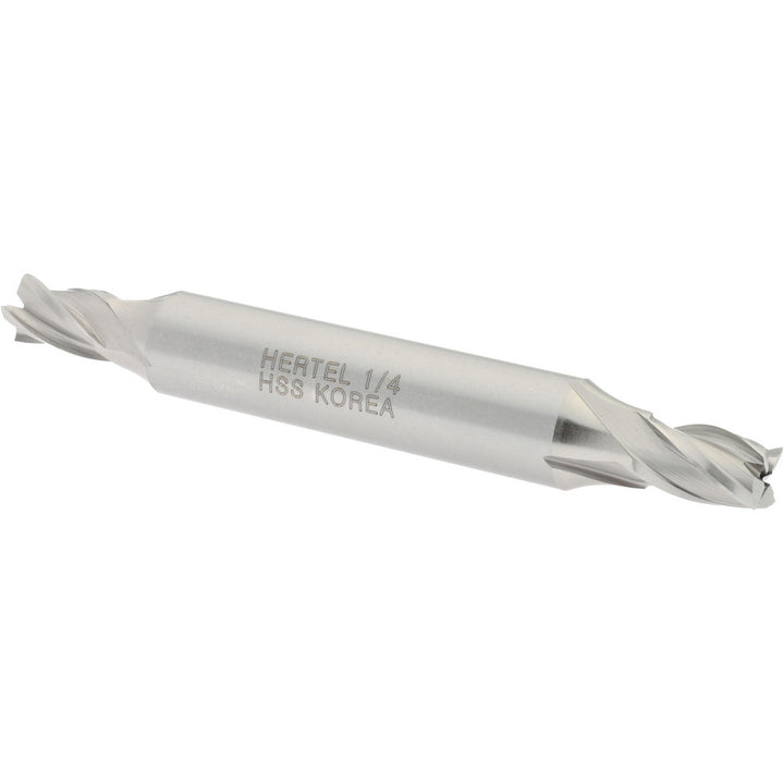 1/4" 4-Flute High Speed Steel Square End Mill - Hertel GG99914183