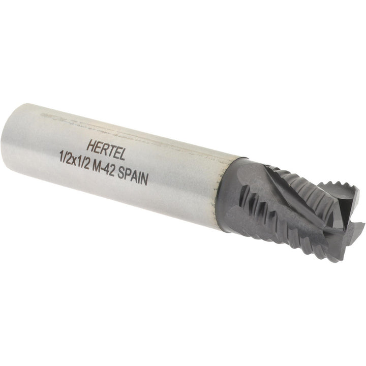 0.5000" 4-Flute Cobalt Single End Mill, TiAlN - Hertel 84511476